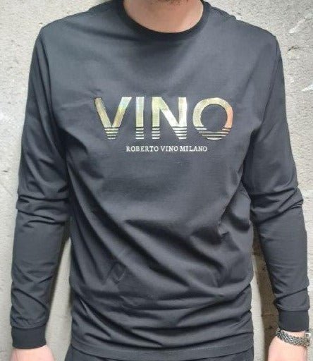 Roberto Vino New רוברטו וינו חולצה שרוול ארוך אפור